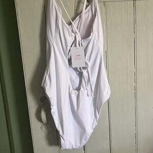 BNWT LT white Andie Figi Bathing Suit